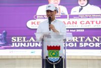 Wakil Gubernur Banten A. Dimyati Natakusumah memberikan sambutan saat membuka Kejuaraan Catur Bupati Tangerang Cup 2025. (Dok. Biro Adminpro Banten). 