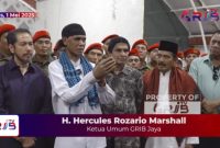 Ketua Umum Gerakan Rakyat Indonesia Bersatu (GRIB) Jaya Hercules Rosalio Marshal saat memberi klarifikasi terkait pernyataannya terhadap Sutiyoso, dan juga mengecam pernyataan Gatot Nurmantyo yang menuding dirinya preman, melakukan tindakan premanisme. (Foto: Tangkapan layar GRIB TV) 