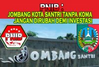 PNIB tolak tegas perubahan slogan Jombang dari Kota Santri ke The Root of Java, sebut langgar sejarah dan identitas budaya lokal. (Foto: Dok. PNIB)