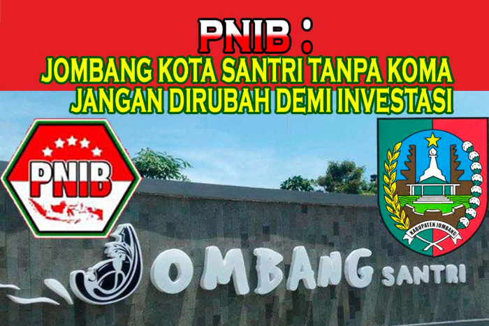 PNIB tolak tegas perubahan slogan Jombang dari Kota Santri ke The Root of Java, sebut langgar sejarah dan identitas budaya lokal. (Foto: Dok. PNIB)
