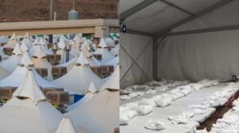 Pemerintah mengimbau para calon jemaah haji untuk melaksanakan ibadah wukuf di Arafah dari dalam tenda. (Kolase Instagram/informasihaji - kemenag_ri)