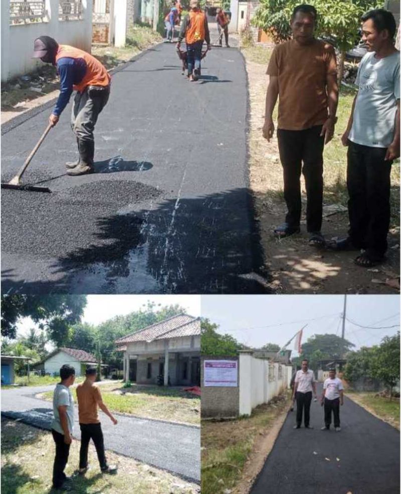 Foto: Kepala Desa Klebet Jamarudin bersama Pelaksana dari Kecamatan Kemiri, tampak turun langsung ke lokasi (Dok. Ahmad/Metrosiar) 