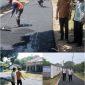 Foto: Kepala Desa Klebet Jamarudin bersama Pelaksana dari Kecamatan Kemiri, tampak turun langsung ke lokasi (Dok. Ahmad/Metrosiar) 
