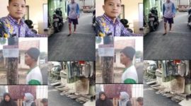 Kepala Desa Banyu Asih bersama warga setempat menyampaikan rasa syukur dan harapan atas pembangunan jalan yang kini telah dirasakan manfaatnya. (Dok. Ahmad/Metrosiar) 