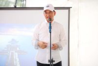 Wakil Gubernur Banten A. Dimyati Natakusumah saat memberikan sambutan dalam acara Sosialisasi Pencegahan, Pemberantasan, Penyalahgunaan dan Peredaran Gelap Narkotika. (Dok. Biro Adpimpro Banten). 