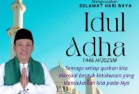 Kepala Desa Kemiri, Suhud, mengucapkan Selamat Hari Raya Idul Adha 1446 H kepada seluruh masyarakat. (Istimewa). 