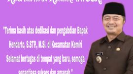 Camat Kemiri Hendarto Pindah Tugas, Warga Kenang Dedikasi dan Kepemimpinannya. (Istimewa)