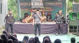 Foto: Yaman Kala Hideung Ketua TTKKBI DPW II Kabupaten Tangerang saat menyampaikan Sambutan. (Dok. Ahmad/Metrosiar). 
