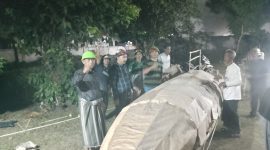 Antusias warga kejaroan 1 di dampingi Rukun warga 1 Desa Kemiri mempersiapkan untuk mengikuti karnaval HUT RI(dok.Rizky/metrosiar)