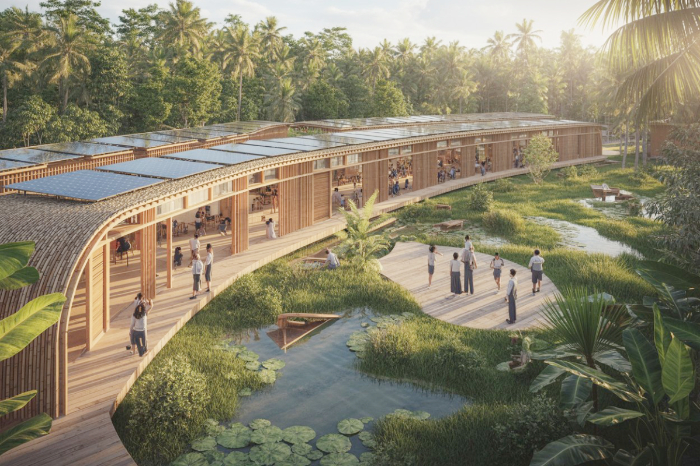 Foto ilustrasi - DKI Jakarta terapkan konsep sekolah net zero carbon di enam sekolah Jakarta Barat untuk hemat energi, kurangi emisi, dan dukung target 2050. (AI Generated/eNBeIndonesia)