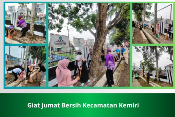 Pemerintah Kecamatan Kemiri gelar Jumat Bersih, wujud komitmen jaga kebersihan lingkungan dan tingkatkan kualitas pelayanan publik. (DOK. Humas Kecamatan Kemiri)