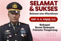 Kapolsek Rajeg Polresta Tangerang dari AKP H. Akhmad Hajaji, S.H., kini menjabat Kasat Samapta Polresta Tangerang. (DOK. Media Center Rajeg)