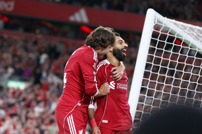 Selebrasi Mohamed Salah. (Foto: Facebook Liverpool FC)