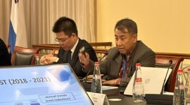 Riki Ibrahim mempresentasikan strategi energi Indonesia pada Dialog Kebijakan UN ESCAP di Kamchatka, Rusia. (Dok. Riki Ibrahim)