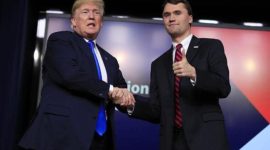 Donald Trump dan pemimpin dunia berduka atas tewasnya Charlie Kirk (kiri), aktivis konservatif AS yang ditembak saat berpidato di Utah Valley University. (X.com/@Angelique)