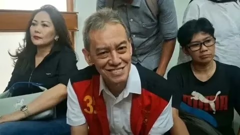 Fariz RM di Pengadilan Negeri Jakarta Selatan.