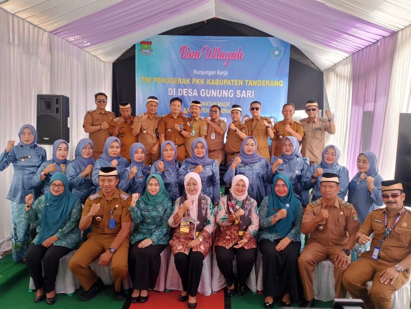 Kegiatan Bina Wilayah (Binwil) Tim Penggerak PKK Kabupaten Tangerang berlangsung di Desa Gunung Sari, Kecamatan Mauk(dok.Rizky/metrosiar)