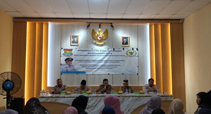 Desa Ketapang menggelar musrenbangdes dalam rangka pembahasan rkp desa tahun 2026(dok.Rizky/Metrosiar)