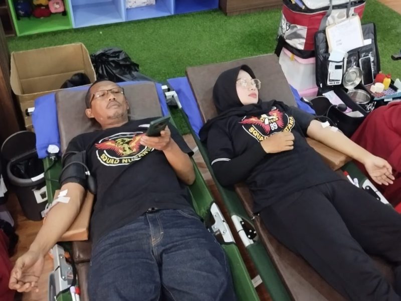 Donor Darah yang dilakukan para Anggota Squad Nusantara di Medang Lestari Tangerang (Dok.Metrosiar)