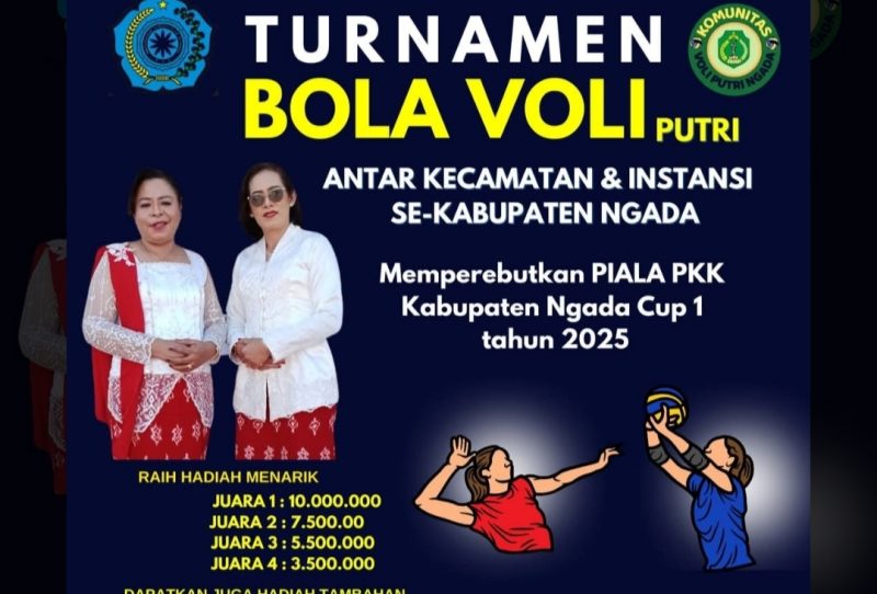 Komunitas Voli Putri Ngada Menginisiasi Turnamen Voli antarkecamatan dan instansi yang memperebutkan Piala PKK. (Dok. Istimewa)