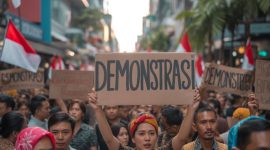 Foto Ilustrasi - PBB serukan investigasi transparan terkait dugaan pelanggaran dalam penanganan aksi demo di Indonesia. (AI Generated/Metrosiar)