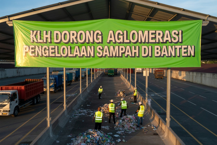 KLH dorong aglomerasi pengelolaan sampah di Banten, tekankan hentikan open dumping dan gunakan teknologi modern serta controlled landfill. (Ilustrasi AI Generated)