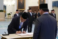 Purbaya Yudhi Sadewa resmi dilantik Prabowo jadi Menkeu. (Tangkapan layar Sekretariat Presiden)