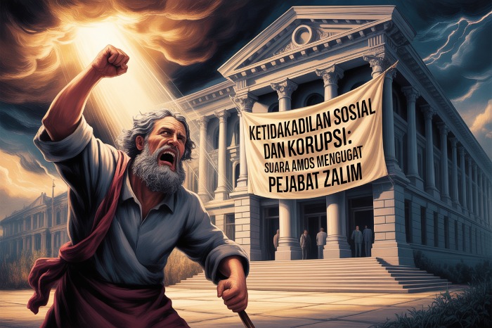 Foto Ilustrasi - Amos 8:4-7 menjadi teguran keras bagi pejabat korup di Indonesia yang merampas hak rakyat miskin. Tuhan tidak akan melupakan kejahatan itu. (AI Generated/Metrosiar)