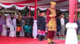 Peringatan Hari Jadi Kabupaten Tangerang ke 393 di lapangan Raden Aria Yudhanegara, Tigaraksa.