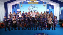 Kapolda Banten Irjen Pol Hengki bersama jajaran Polda dan Ditpolairud berfoto bersama seusai rangkaian syukuran HUT ke-75 Polairud.