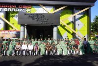 Jajaran Kodim 0510/Tigaraksa bersama Danrem 052/Wijayakrama berfoto bersama, menegaskan soliditas dan profesionalisme satuan dalam mendukung tugas teritorial.