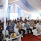 Suasana kegiatan ground breaking Rumah Kantor Bhabinkamtibmas dan peresmian fasilitas umum yang dihadiri unsur TNI, Polri, pemerintah daerah, dan masyarakat Perumahan Grand Citeras, Kabupaten Serang.