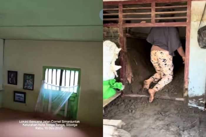 Banjir bandang Sumatera November 2025: Hampir 1000 korban tewas. Simak kisah pilu warga Pidie Jaya & Sibolga yang rumahnya terkubur lumpur setinggi atap pasca air surut. Upaya penanggulangan dan data terbaru BNPB. (Instagram/hadisitanggan - TikTok/r.f_95)
