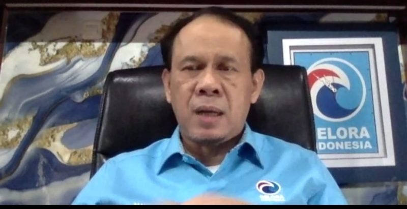 Sekretaris Jenderal Partai Gelora Indonesia, Mahfuz Sidik, menyampaikan arahan dalam Rapat Koordinasi DPP dan DPW yang digelar secara daring.