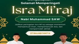 Pemerintah Kabupaten Tangerang melalui Kecamatan Kemiri menyampaikan ucapan Selamat Memperingati Isra Mi’raj Nabi Muhammad SAW 1447 Hijriah yang jatuh pada 27 Rajab 1447 H.(Metrosiar/forum jurnalis kemiri)