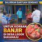 Penyaluran bantuan Pemerintah Kecamatan Kemiri dan KSB kepada warga Desa Legok Sukamaju yang terdampak banjir(Metrosiar/forum jurnalis kemiri)
