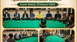 Para Aparatur pemerintah kecamatan kemiri bersama warga setempat yang sedang mengikuti kegiatan rutin malam Jum'at(dok.forum jurnalis kemiri)