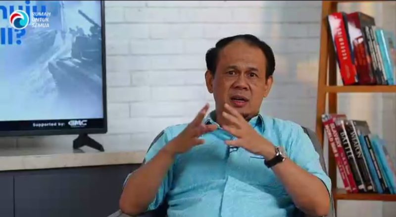 Mahfuz Sidik saat memaparkan analisis geopolitik global dan potensi ancaman Perang Dunia III dalam Kajian Pengembangan Wawasan DPP Partai Gelora Indonesia.