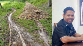 Anggota DPRD Ngada Soroti Pekerjaan Jalan Bontor–Santak yang Tak Kunjung Rampung. (Foto: Elfrat Frans Dhena)