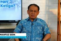 Sekretaris Jenderal Partai Gelora Indonesia, Mahfuz Sidik, saat menyampaikan pandangannya dalam kajian bertema serangan ke Iran dan dampaknya bagi stabilitas global.