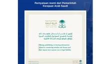 Pemerintah Kerajaan Arab Saudi melalui Public Prosecution menyampaikan peringatan resmi terkait larangan merekam dan menyebarkan informasi insiden rudal dan drone, disertai ancaman sanksi hukum bagi pelanggar.