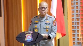 Kapolda Banten Irjen Pol Hengki menyampaikan imbauan kepada masyarakat terkait kesiapan pengamanan dan layanan penitipan kendaraan menjelang arus mudik Lebaran, di Rupatama Polda Banten, Selasa (03/03).