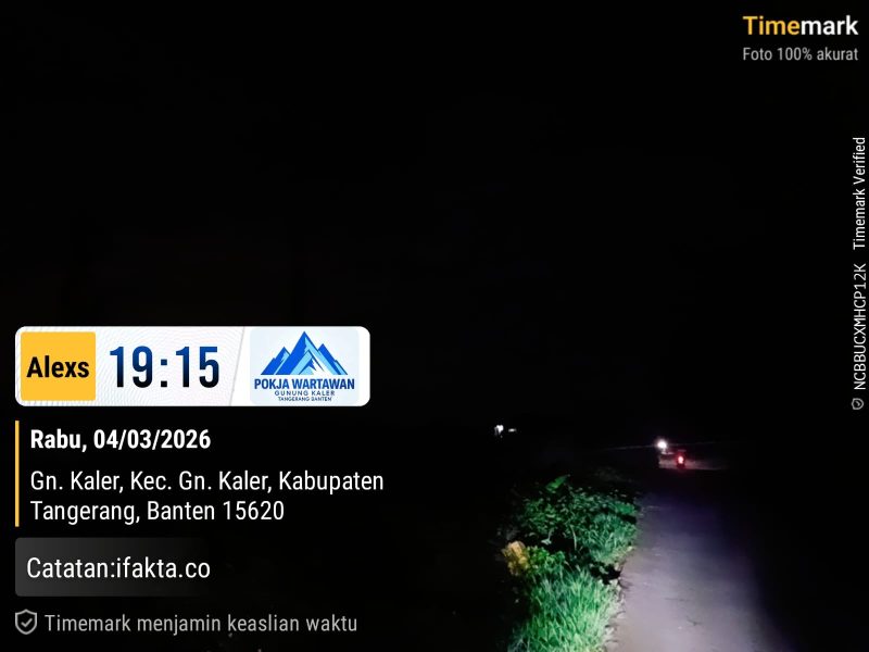 Banyak lampu PJU di Jalan Syekh Nawawi Tanara mati. Warga Gunung Kaler–Kresek soroti respons Dishub Kabupaten Tangerang(PWGK/Metrosiar)