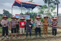 Kapolsek Kresek pimpin penanaman jagung hibrida di Desa Talok sebagai dukungan Polri terhadap program ketahanan pangan nasional(PWGK/Metrosiar)