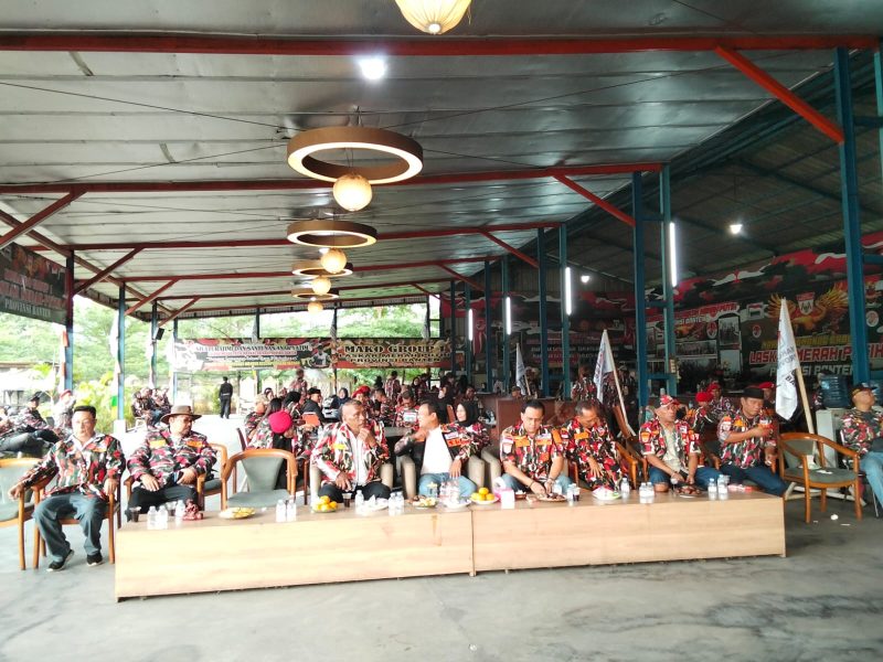 Ketua Mada Laskar Merah Putih Provinsi Banten, Rudy Ongki Ginting, bersama jajaran pengurus menghadiri acara halalbihalal Idul Fitri 1447 H di Mako-1 Kota Tangerang.