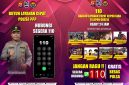 Sosialisasi layanan Call Center 110 sebagai layanan cepat kepolisian yang siap diakses masyarakat 24 jam.