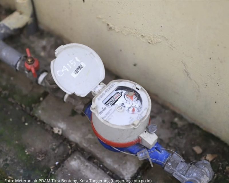 Perumda Tirta Benteng Kota Tangerang membuka layanan penggantian meter air gratis.