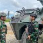 TNI perketat keamanan di PT Freeport dengan Panser Anoa guna menjaga stabilitas objek vital nasional dari gangguan KKB. (Dok. TNI)