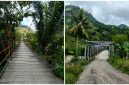 Keterangan Gambar:
Perbandingan jembatan gantung dan jembatan rangka penghubung wilayah Papi dan Garutu di Desa Buttu Batu, Kabupaten Enrekang.
