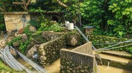 Kondisi mata air Bubun Bia di Kecamatan Baroko yang menjadi sumber kebutuhan rumah tangga dan pengairan kebun warga.